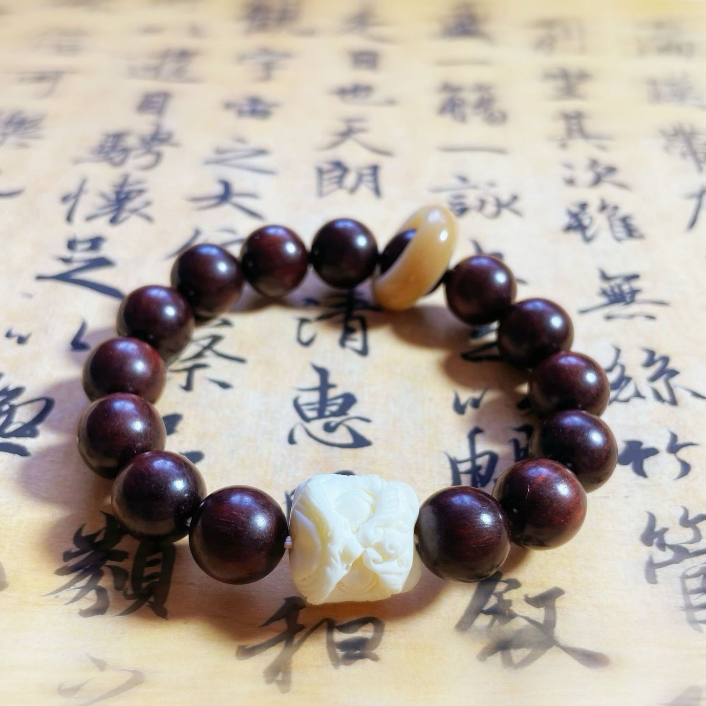 Xiangji Temple · Red Sandalwood Lion Awakening Bracelet