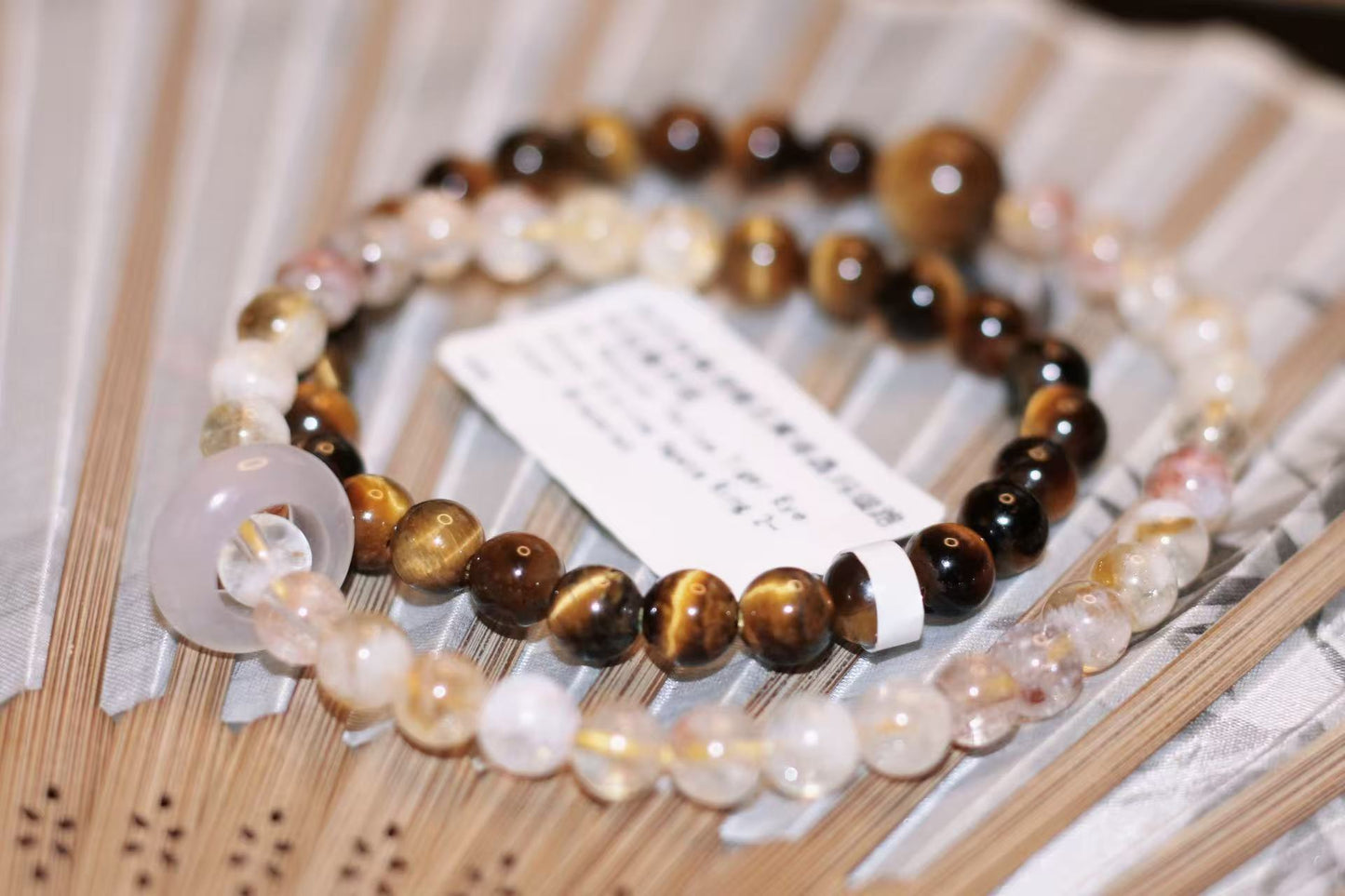 Neo Oriental · Natural Tiger Eye & Citrine Agate Beaded Double Bracelet